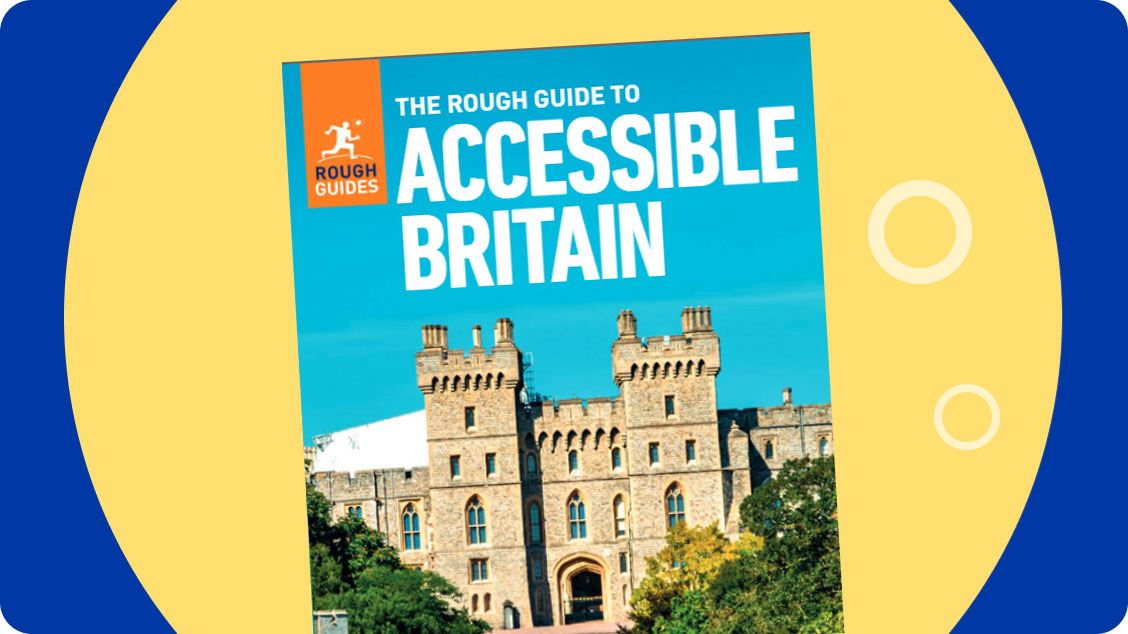 Illustration with The Rough Guide to Accessible Britain cover