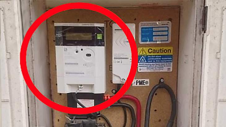 An image highlighting an electricity meter