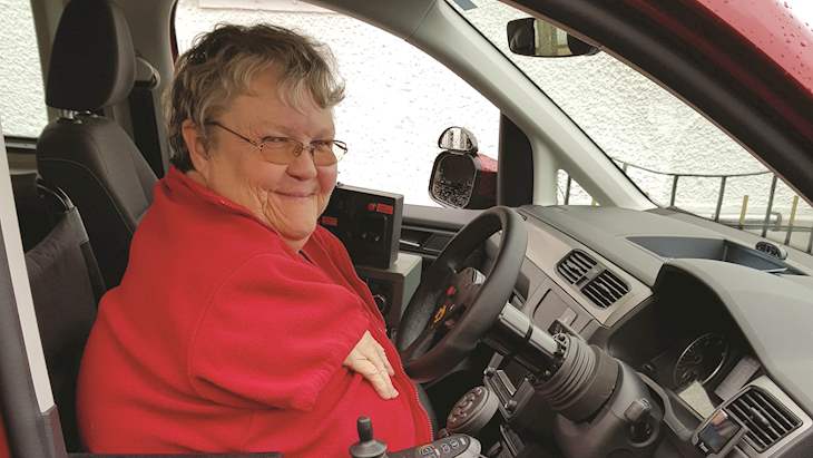 A person driving a Drive From Wheelchair Accessible Vehicle