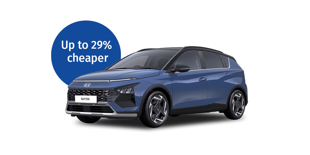 Save up to 29 percent on a Hyundai Bayon