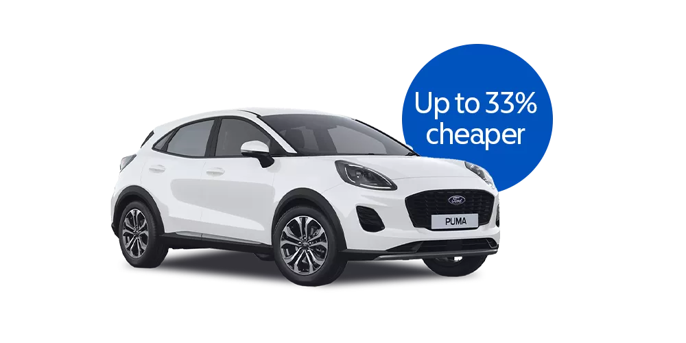 Save up to 33 percent on a Ford Puma
