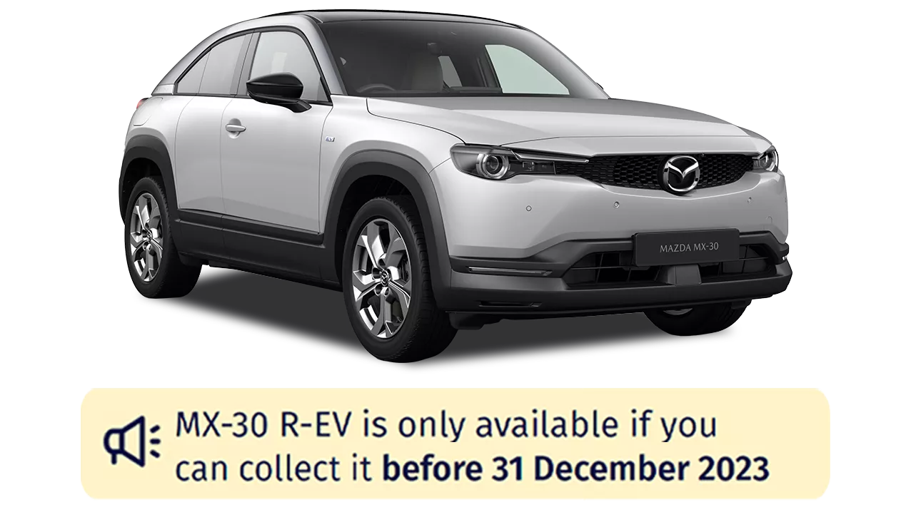 Mazda MX-30 125kW R-EV Prime Line 5dr Auto, MX-30 R-EV is only available if you can collect it before 31December 2023